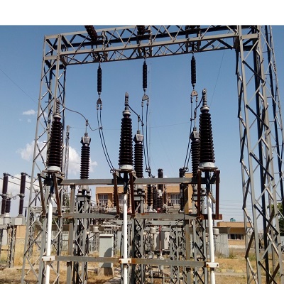 Installation of towers of 132 kV petrochemical lines in the Persian Gulf
